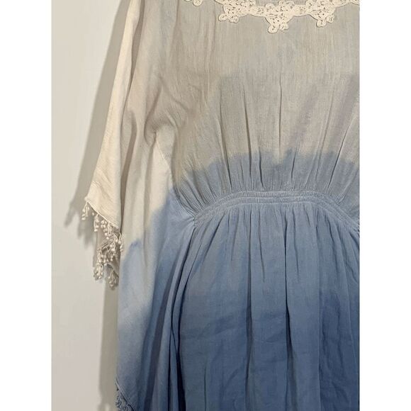 New York Company Womens Mini Dress Embellished Floral Gradient Blue White Small - Picture 8 of 9